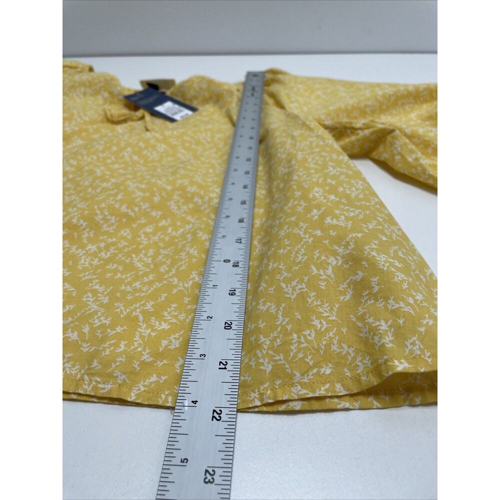 Universal Thread Blouse Yellow Floral Peasant Boho Cottage Long Sleeve Sz S NWT - Picture 8 of 10